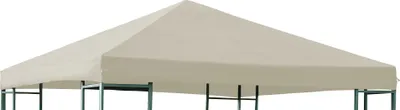 Produktbild von DEGAMO Ersatzdach Pavillondach Pavillonplane Ersatzplane für Metall- und Alupavillon 3x3 Meter ecru, wasserdicht PVC-beschichtet