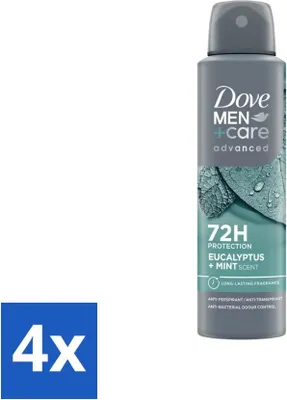Produktbild von Dove Men+Care Deodorant Spray - Eukalyptus & Minze - 150 ml - Vorteilspack - 4 Stücke