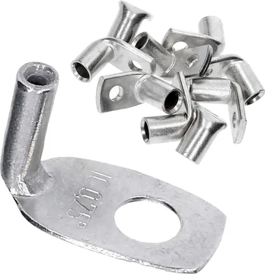 Produktbild von 10 Stück Kalitec KA01-L4 Handelsübliche Rohrkabelschuhe gewinkelt 0,5mm²-0,75mm² M4 I ohne Sichtloch I 90° I Germany
