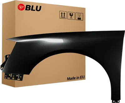 Image de BLU Aile Compatible avec VW Volkswagen Passat B6 LC9Z Gauche Schwarz BlackMagic | 2005-2010 | Avant | Peint| Prêt à Monter | Galvanisé