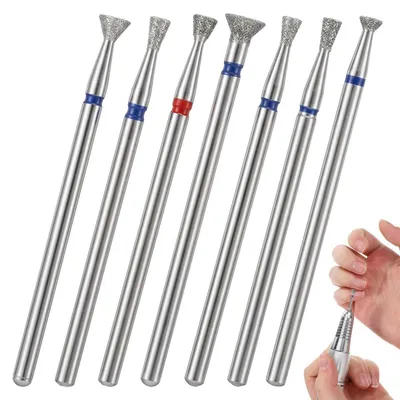 Produktbild von 7 Stück Nagelfräser Bits Set Diamant Wolframstahl