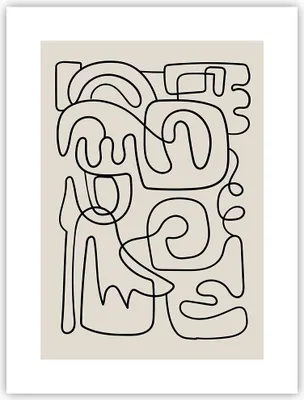 Produktbild von Poster - Poster ohne Rahmen - Linien Figuren Formen - 30x40 cm - Wand Bild - Wanddeko - Wandbilder - Kunstposter - Wandposter - Bilder - Kunstdruck - Wanddekoration - Wandbild - P2XPA30x40-5121