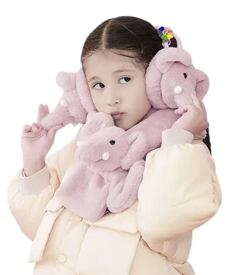 Productafbeelding van OhMill pluche oorbeschermers, olifant, schattig, winter, oorbescherming, verstelbaar