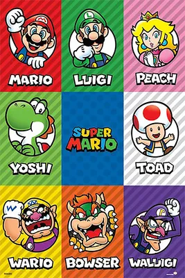Produktbild von Super Mario Poster Characters  61 x 91,5 cm