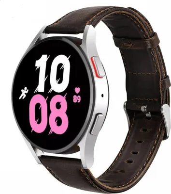 Produktbild von Strap-it Samsung Galaxy Watch 5 - 44mm Lederarmband (DunkelBraun)
