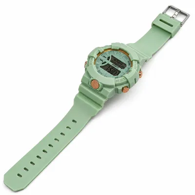 Obrázek produktu pro Dětské digitální hodinky LED - sportovní, lehké,silikonový pásek (Zelený)
