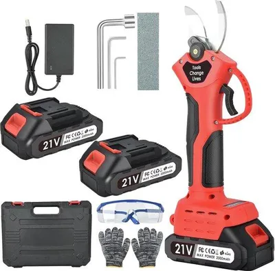 Zdjęcie produktu dla Elektryczne nożyce do przycinania do ogrodu i drzew owocowych, 2 sztuki, 21 V, średnica cięcia 30 mm
