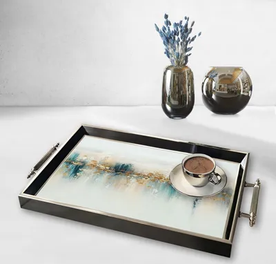 Produktbild von Evila Originals, TPG9839, Tablett, Mehrfarbig, 100 % GLAS, 50 x 29 x 3,5 cm