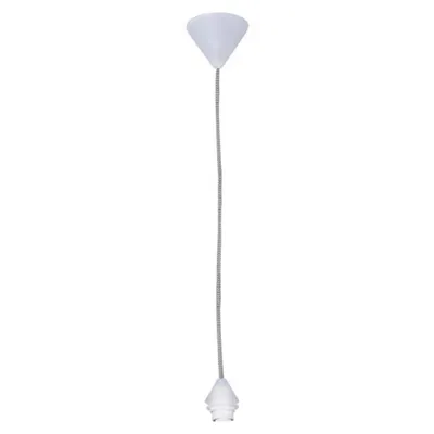 Produktbild von Lampen Leuchtenpendel mit Textilkabel Fassung E27 schwarz weiß LxØ 112x10 cm max 60 Watt