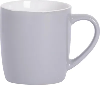 Produktbild von Argon Ta Farbiger Kaffeebecher – 350 ml – Grau – Robuste Teetasse aus Steingut, spülmaschinen- und mikrowellengeeignet