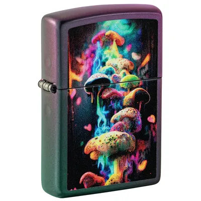 Zdjęcie produktu dla Zapalniczka Zippo Storm - Opalizujący wzór grzybka - Możliwość wielokrotnego napełniania - Pudełko upominkowe - Metalowy korpus - Wyprodukowano w USA