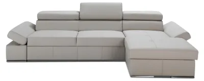 Produktbild von Ecksofa Moderne Sofa Eck Couch Design Polster 100% Leder Wohnlandschaft Garnitur
