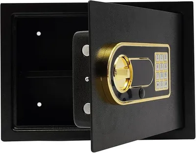 Produktbild von Mini Safe Tresor für Zuhause, 35x25x25 cm Kleiner Möbeltresor mit Schlüssel, Sicherheitssafe für Schmuck, Bargeld