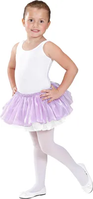 Produktbild von Ballettröckchen aus Satin+Tüll lila/weiss