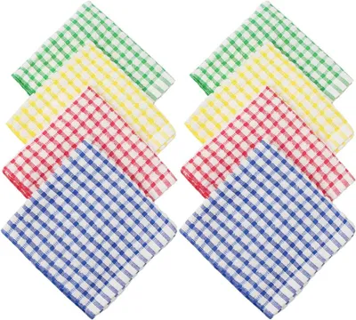 Productafbeelding van Schoonmaakdoeken 30x30 cm, 8 stuks, katoen, pluisvrij, voor keuken