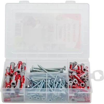 Image de Boîte de 160 chevilles tous matériaux DuoPower et vis FISCHER 538622