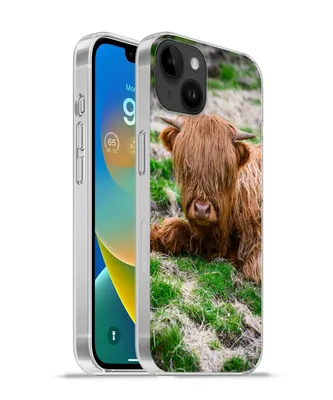 Produktbild von MuchoWow® Handyhülle Schutzhülle Hülle für Apple iPhone 14 Plus - Soft case Schottischer Highlander - Heu - Gras Silikon Softcase Handy Hülle - Abbildung