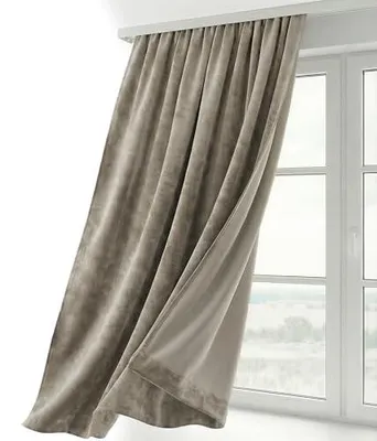 Produktbild von Beautex Samt Vorhang Kräuselband U-Band Gardine Velvet abdunkelnd140x225cm,Taupe