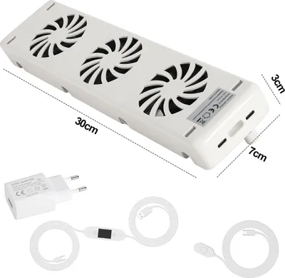 Immagine prodotto di Eikuavons, amplificatore per radiatori, set da 2, termostato da 0 a 60 °C, colore bianco