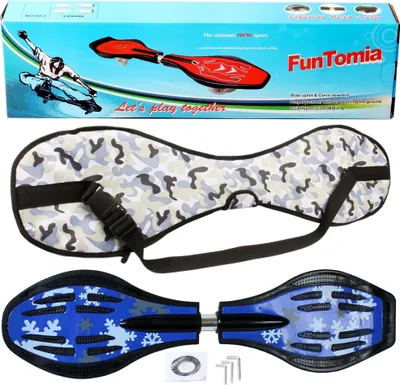 Produktbild von FunTomia® mit LED-Rollen - 1587 - Design blau Schneeflocke - Waveboard ORIGINAL