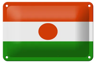 Produktbild von Blechschild Flagge Nigers 18x12cm Flag of Niger Dekoration