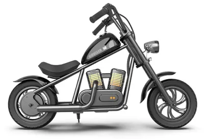 Obrázok produktu pre Hyper Gogo Pioneer C12 Detská elektrická motorka (Chopper), 12" kolesá, čierna