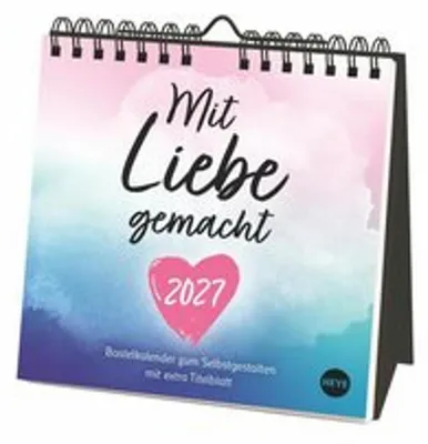 Zdjęcie produktu dla Kalendarz kreatywny do postawienia „Zrobiony z miłością” 2027