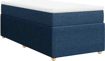 Immagine prodotto di vidaXL Letto a molle con materasso blu 90x200 cm in tessuto