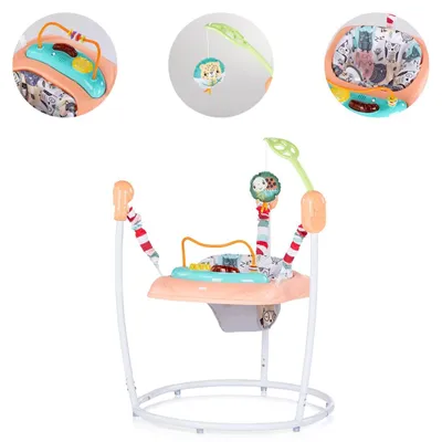 Produktbild von Chipolino Hopser Jumpy Car Musik Licht Hängespielzeug Musikpanel verstellbar rosa