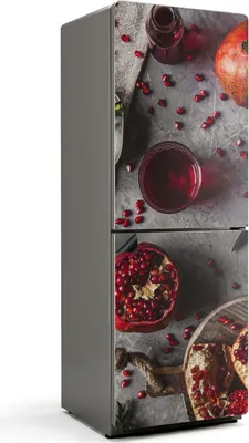 Obrázok produktu pre Ovocné detaily a nápoje - Magnetický kryt chladničky - Dekoratívna magnetická fólia do kuchyne - Magnetická dekorácia na chladničku - Samolepiaca magnetická tabuľa - Magnetická fólia na dvere chladničky - 70x190 cm