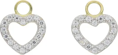 Produktbild von Herzeinhänger für Creolen Zirkonia 925 Silber Gelbgold plattiert JL39-02-0695 JuwelmaLux