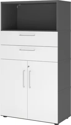 Produktbild von bümö flexi Aktenschrank groß mit Schubladen - Nachbildung: Graphit/Weiß