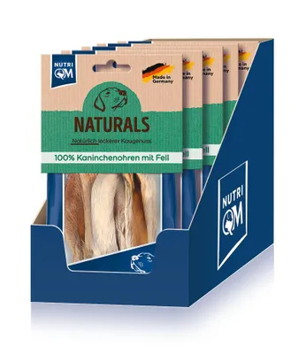 Produktbild von NutriQM Naturals Kaninchenohren 4 x 40g
