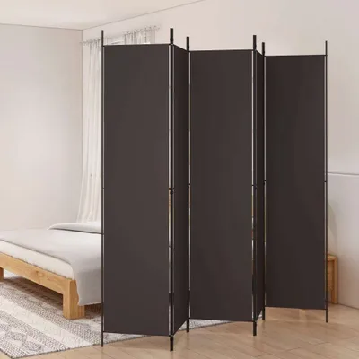 Produktbild von "Spring Sale"5-tlg. Paravent Braun 250x220cm Stoff NEU461746 - Paravents