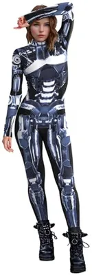 Productafbeelding van Dames Halloween kostuum jumpsuit skelet botten pak carnaval S-XL