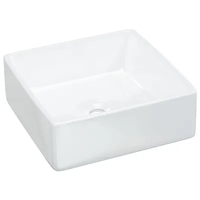 Produktbild von vidaXL Waschbecken Weiß 37x37x13 cm Keramik Quadratisch