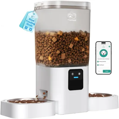 Productafbeelding van Voerautomaat kat Automatische voerbak - WiFi - 7 L - Twee bakken