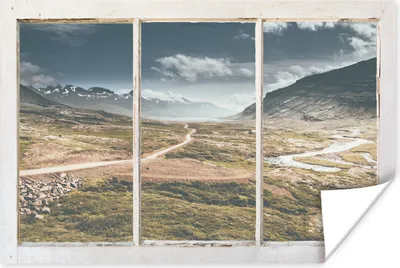 Produktbild von MuchoWow® Poster Aussicht - Natur - Weg 180x120 cm - Fotoplakat