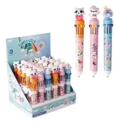 Zdjęcie produktu dla Długopis wielokolorowy Fantasy 10 w 1 mix wzorów 30 sztuk
