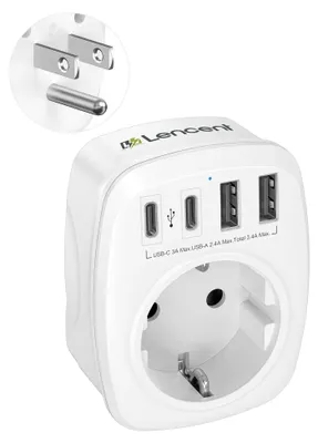 Productafbeelding van Reisadapter Universele Stekker, EU voor VS Type B Reisstekker