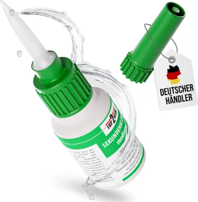 Produktbild von Top2Glue Sekundenkleber hochfest mittelviskos 20g - extra starker Cyanacrylat Kleber - wasserfest, Aquarium Pflanzen geeignet, hitzebeständig - Spezial Verschluss