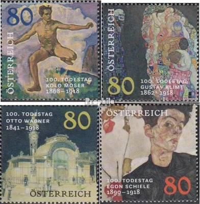 Produktbild von Briefmarken Österreich 2018 Mi 3423-3426 (kompl.Ausg.) postfrisch Gustav Klimt u.a.