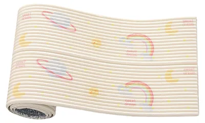 Productafbeelding van 3D-wandpanelen, 40 x 200 cm, zelfklevend, stootvaste wandbeschermers voor kinderkamers, hoekbeschermers voor baby's, schuim (regenboog)
