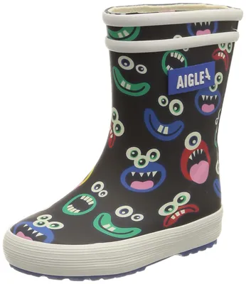 Productafbeelding van Aigle uni rubberlaars voor baby's, model FLAC PLAY2, design: MONSTRES, maat 20 EU