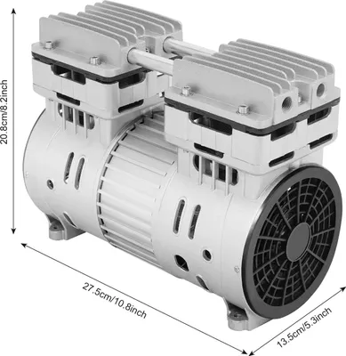 Produktbild von Ölfreier Luftkompressor - leiser Kompressorkopf - 750 W 1 PS - 8 bar - 125 l/min - 1400 U/min - 220 V AC