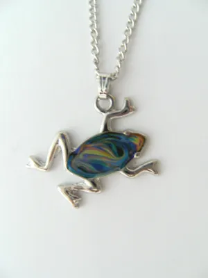 Produktbild von Stimmungskette Frosch, Kette Anhänger Modeschmuck Ketten Geschenke Schmuck Frösche