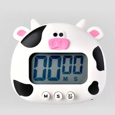 Obrázek produktu pro Digitální kuchyňský časovač Cute Animal Timer se silným magnetickým zadním stojanem Hlasitý budík Velká obrazovka Časovač vaření Hodiny pro řízení času Cvičení Pečení Vajíčko Časovač