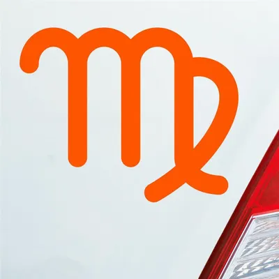 Produktbild von Auto Aufkleber Virgo Jungfrau Sternzeichen Sterne Horoskop 12x10 cm Orange Sticker Heckscheibenaufkleber
