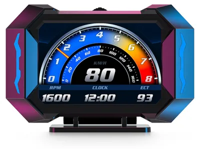 Image de Affichage tête haute universel de 3,5 pouces pour voiture, compatible OBD, avec GPS et compteur de vitesse, test d'accélération, test de freinage et alarme de vitesse excessive, écran LCD, pour tous les véhicules