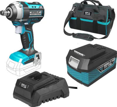Zdjęcie produktu dla Zestaw: Klucz Udarowy 1/2" 18V, Akumulator 4.0Ah, Ładowarka, Torba